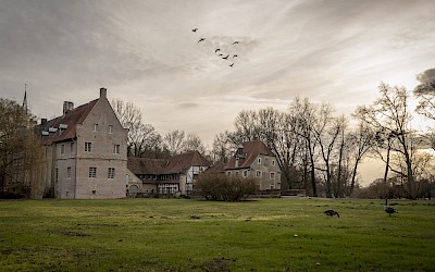 Das Schloss Senden im frühen Frühjahr