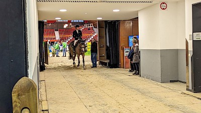 Geschafft! Der Gang zum Abreiteplatz nach der Prüfung