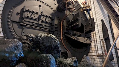 Mit Kohle wurde die Dampfmaschine betrieben
