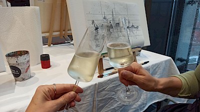 Anstoßen auf einen schönen Abend!