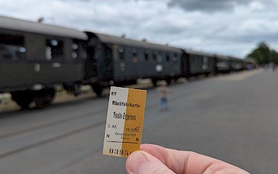 Ticket für die Zugfahrt