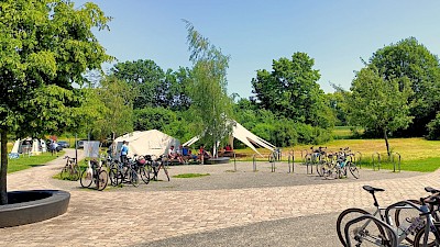 Entspannte Stimmung nach dem Ride.