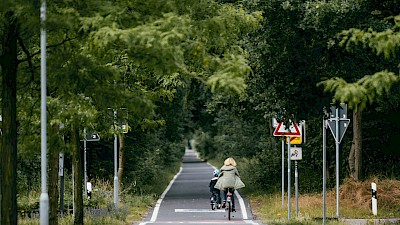 Radfahrer auf der Triangel